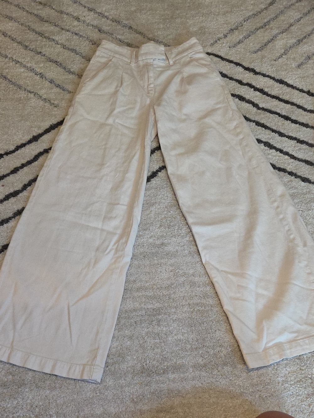 American Eagle Outfitters Wide-Leg Pants in Light Tan